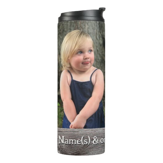 Aangepaste tumblers met Afbeeldingen en namen, Thermosbeker (Gedraaid links)