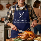 Aangepaste 'Turkey Command Post' Thanksgiving  Schort