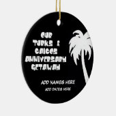 Aangepaste Turks- en Caicoseilanden Jubileum Keramisch Ornament (Rechts)