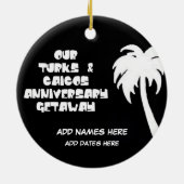 Aangepaste Turks- en Caicoseilanden Jubileum Keramisch Ornament (Achterkant)