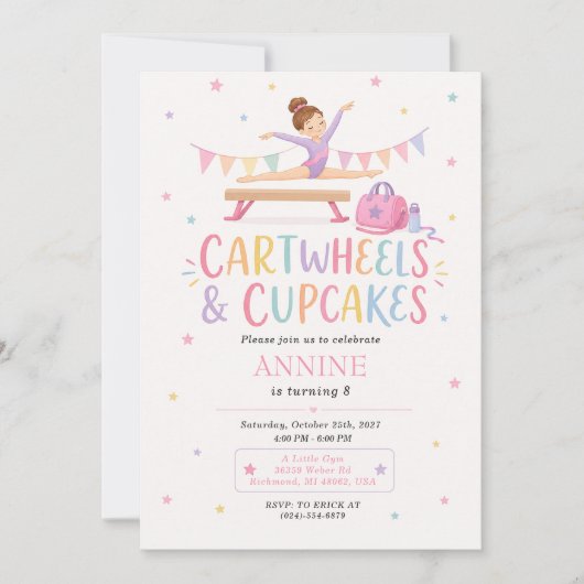 Aangepaste Turn Cupcake Verjaardag Kaart (Voorkant)