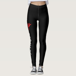 Aangepaste Turnen Naam Design Over Zwart Leggings