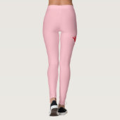 Aangepaste Turnnaam Ontwerp Over Blush Roze Leggings (Achterkant)