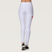 Aangepaste Turnnaam Ontwerp Over Lavendel Leggings (Achterkant)