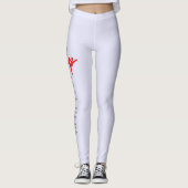 Aangepaste Turnnaam Ontwerp Over Lavendel Leggings (Voorkant)