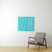 Aangepaste Turquoise Banner Persoonlijke Bruids Sh Wandkleed (In Situ (horizontaal))