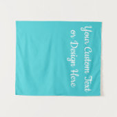 Aangepaste Turquoise Banner Persoonlijke Bruidsdou Wandkleed (Voorkant (horizontaal))