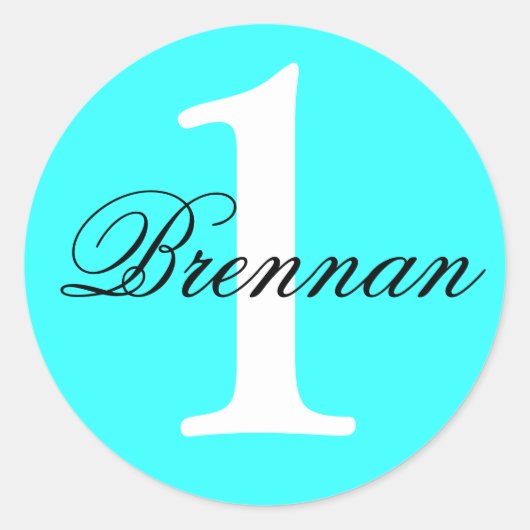 Aangepaste Turquoise Favor Stickers (Voorkant)