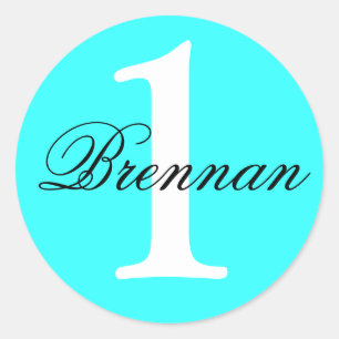 Aangepaste Turquoise Favor Stickers