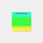 Aangepaste Turquoise, Groen en Geel Post-it® Notes (Voorkant)