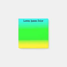 Aangepaste Turquoise, Groen en Geel Post-it® Notes