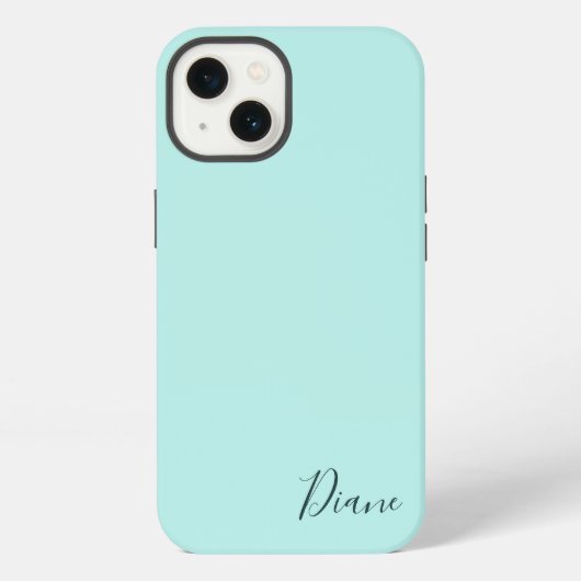 Aangepaste Turquoise iPhone Hoesje (Achterkant)
