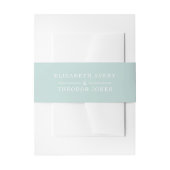 Aangepaste Turquoise sage greens Floral Wedding Uitnodigingen Wikkel (Voorkant Voorbeeld)