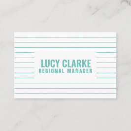 Aangepaste "Turquoise Strips" (UK/Euro) Visitekaartje