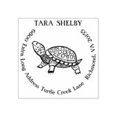Aangepaste Turtle Extra lang retouradres Rubberstempel (Afrduk)