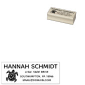 Aangepaste Turtle Hand Teken Naam Rubberstempel (Gestempeld)