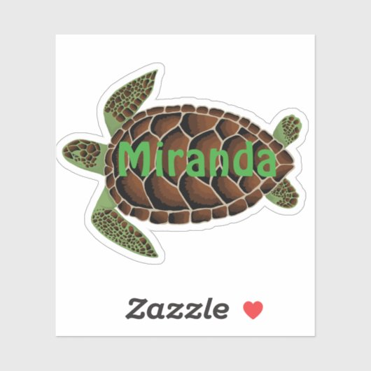 Aangepaste Turtle Sticker (Vel)