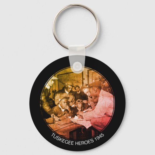 Aangepaste TUSKEGEE AIRMEN 1945 Sleutelhanger (Voorkant)