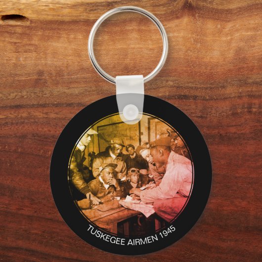 Aangepaste TUSKEGEE AIRMEN 1945 Sleutelhanger (Voorkant)
