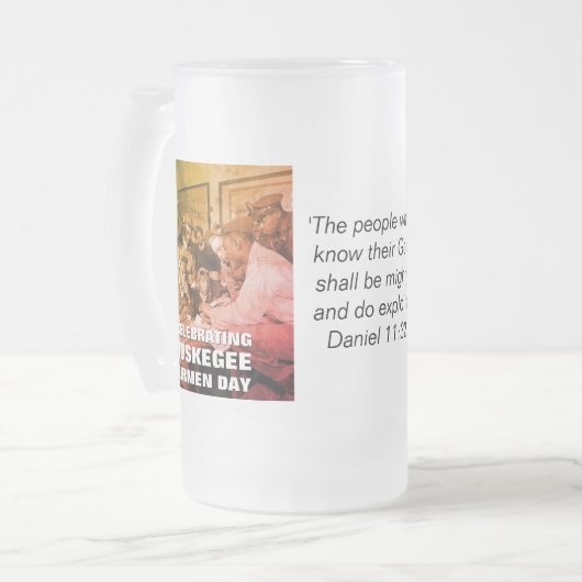 Aangepaste TUSKEGEE AIRMEN DAAG Matglas Bierpul (Voorkant links)