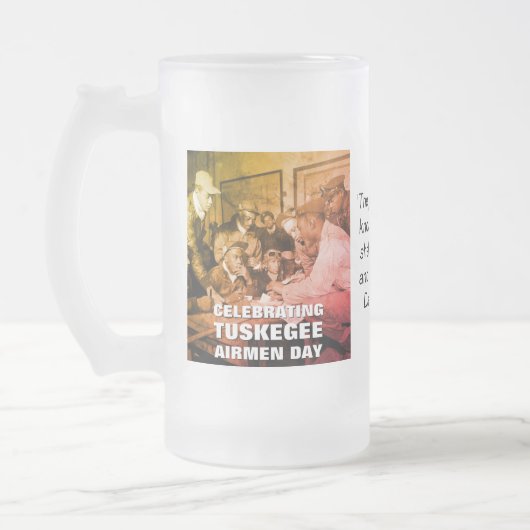 Aangepaste TUSKEGEE AIRMEN DAAG Matglas Bierpul (Links)