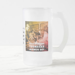 Aangepaste TUSKEGEE AIRMEN DAG Matglas Bierpul