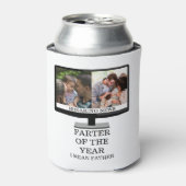 Aangepaste tv na het jaar grappige vader 2 foto blikjeskoeler (Blikje Voorkant)