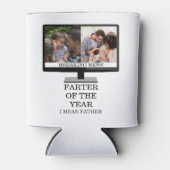 Aangepaste tv na het jaar grappige vader 2 foto blikjeskoeler (Voorkant)