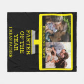 Aangepaste tv na het jaar grappige vader 2 foto fleece deken (Voorkant (Horizontaal))