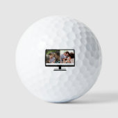 Aangepaste tv na het jaar grappige vader 2 foto golfballen (Voorkant)