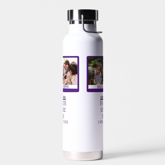 Aangepaste tv na het jaar grappige vader 2 foto waterfles (Links)