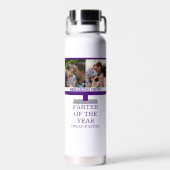 Aangepaste tv na het jaar grappige vader 2 foto waterfles (Achterkant)