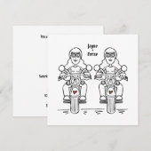 Aangepaste Twee Bruiden Motorrijder Motorfiets Les Kaart (Voorkant / Achterkant)