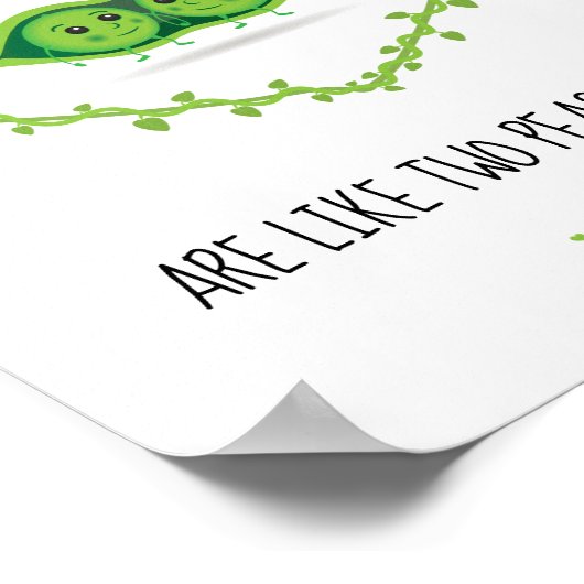 Aangepaste "twee erwten in een peul" 2 mannetjes s poster (Hoek)