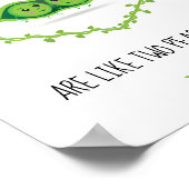 Aangepaste "twee erwten in een peul" 2 Vrouwen paa Poster (Hoek)