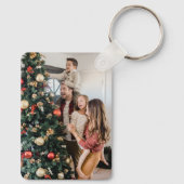 Aangepaste twee Familie Foto Dubbelzijdig Kerstmis Sleutelhanger (Achterkant)