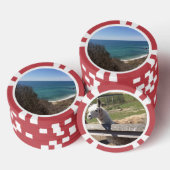 Aangepaste twee foto afbeelding afbeelding geperso poker chips (Opstapeling)