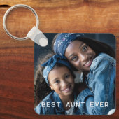Aangepaste twee foto beste tante ooit sleutelhanger (Voorkant)