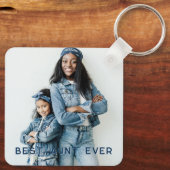 Aangepaste twee foto beste tante ooit sleutelhanger (Achterkant)