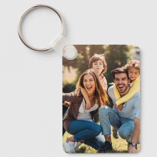 Aangepaste twee foto dubbelzijdig aluminium sleutelhanger (Voorkant)