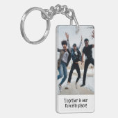 Aangepaste twee foto dubbelzijdig beste vrienden sleutelhanger (Voorkant Links)