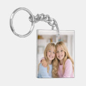Aangepaste twee foto dubbelzijdige acrylen sleutel sleutelhanger (Voorkant Links)