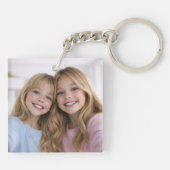 Aangepaste twee foto dubbelzijdige acrylen sleutel sleutelhanger (Achterkant)