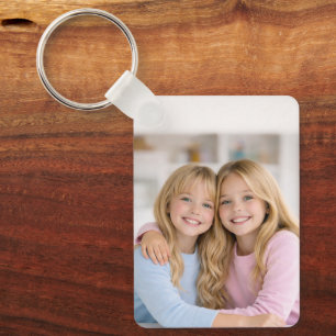 Aangepaste twee foto dubbelzijdige aluminium sleutelhanger