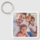 Aangepaste twee foto dubbelzijdige familiefoto sleutelhanger (Voorkant)