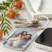 Aangepaste twee foto | Dubbelzijdige foto Sleutelhanger (Voorkant Rechts)