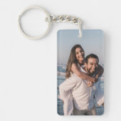 Aangepaste twee foto | Dubbelzijdige foto Sleutelhanger (Voorkant)