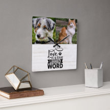 Aangepaste twee foto-elektrische wandklok