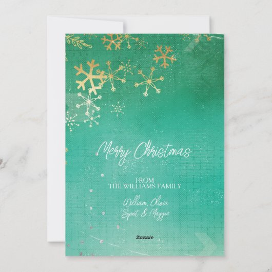 Aangepaste twee foto Kerstmis Feestdagenkaart (Achterkant)