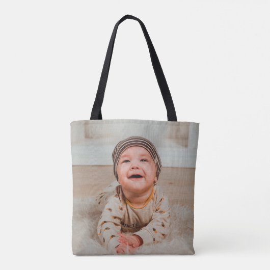 Aangepaste twee foto tote bag (Achterkant)